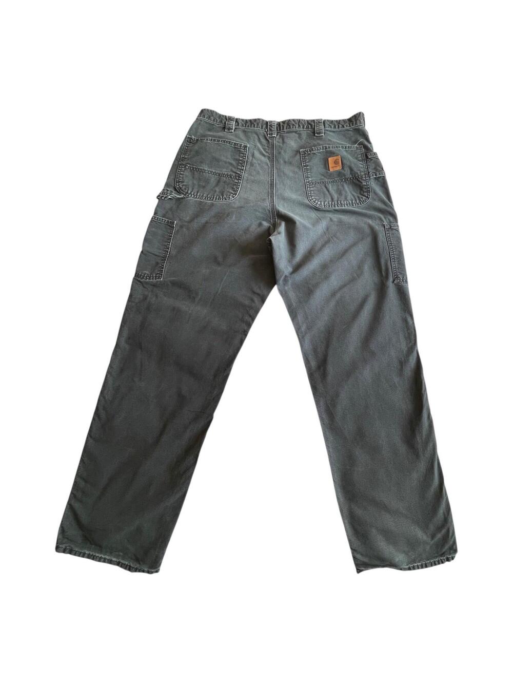 Carhartt Black Dungaree Pants Men’s 38x34 Washed CLEAN!